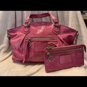 Coach Poppy Purse Pink Patent Leather Satchel